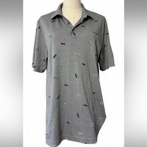 Travis Mathew Golf Polo Medium with funky Casino Poker Print